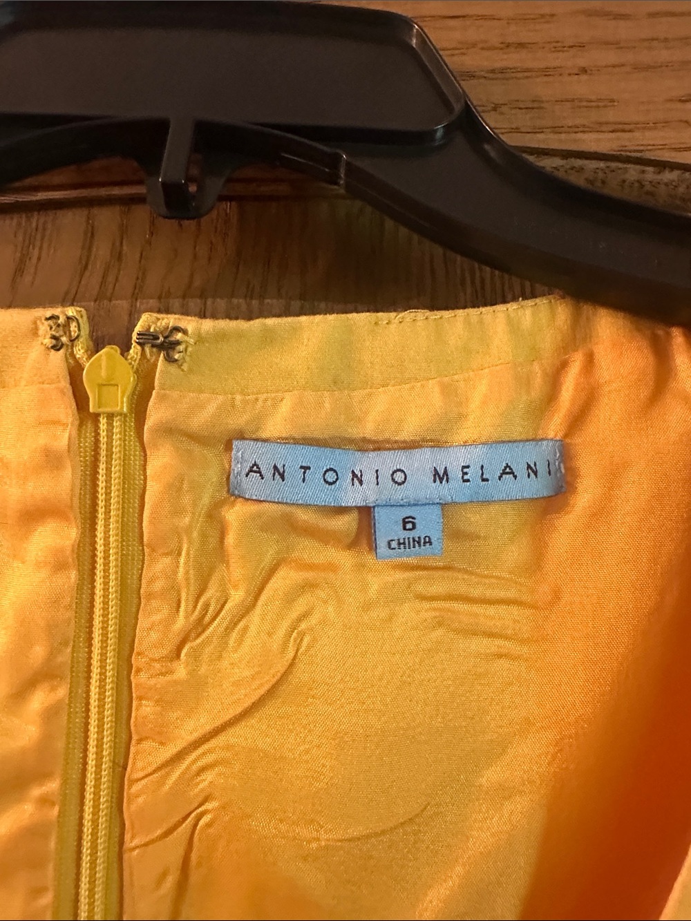 Yellow Polka Dot Sheath Dress by Antonio Melani; sz 6 - Picture 2 of 3